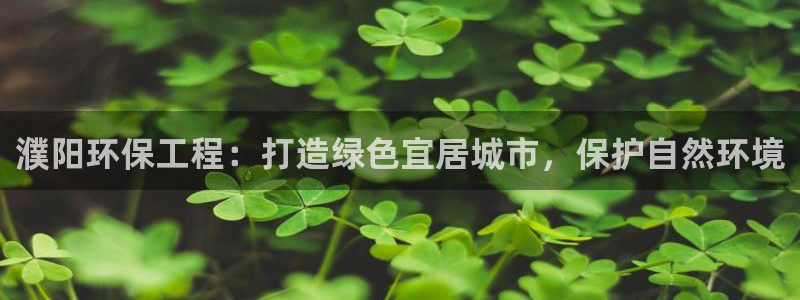 彩名堂双彩网：濮阳环保工程：打造绿色
