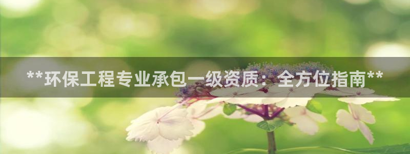 彩名堂彩：**环保工程专业承包一级资