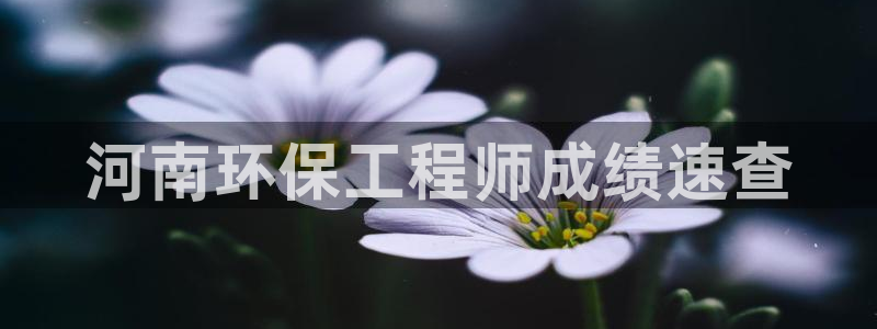 正规彩名堂官网计划：河南环保工程师成绩速查
