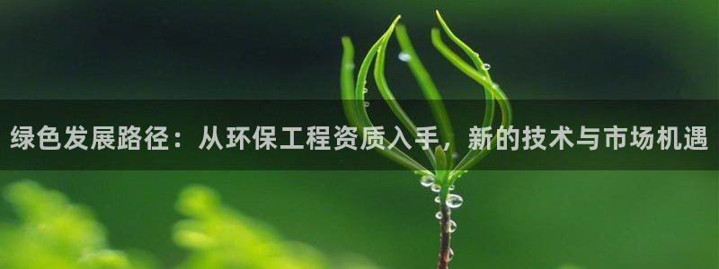 彩名堂官网2：绿色发展路径：从环保工程资质入手，新的技术与市