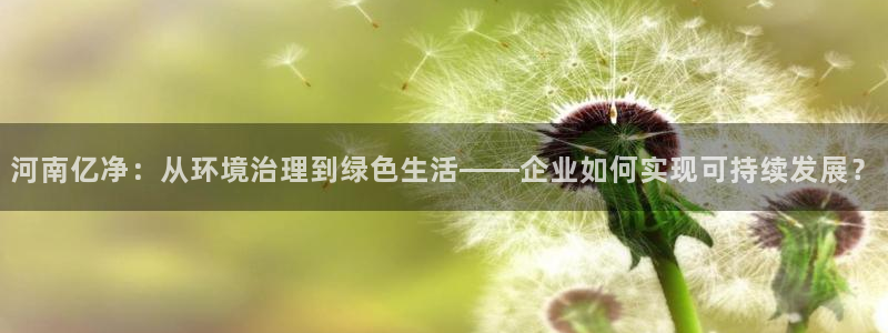 彩名堂和01计划哪个好：河南亿净：从