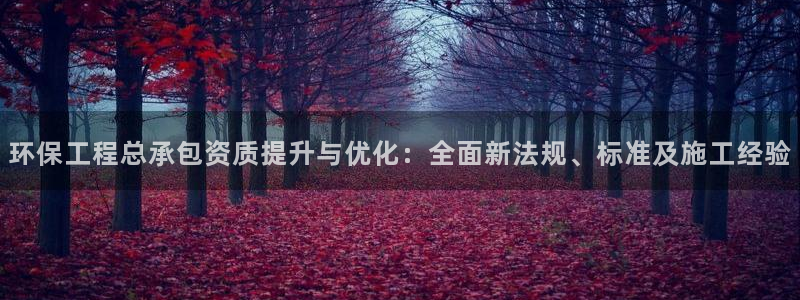 彩名堂4.3：环保工程总承包资质提升与优化：全面新法规、标准
